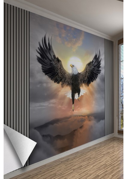 Freedom Kartal Gün Batımı Manzaralı Tekstil Duvar Kağıdı