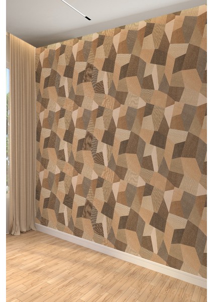 Retro Ahşap Patchwork Desenli Tek Parça Duvar Kağıdı fiyatları