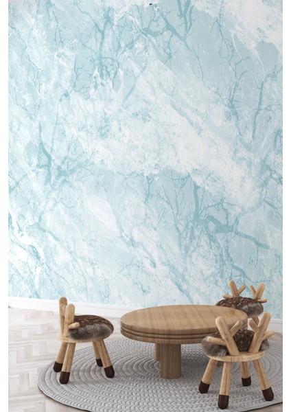 Mavi Beyaz Damar Desenli Tekstil Duvar Kağıdı fiyatları