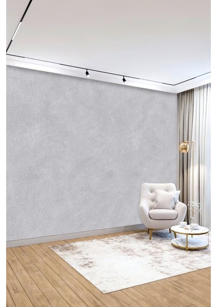 Gri Beton Desenli Modern Minimalist Tekstil Duvar Kağıdı
