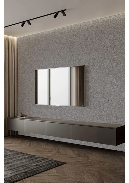Minimal Gri Granit Yüzey Dokulu Tek Parça Tekstil Duvar Kağıdı