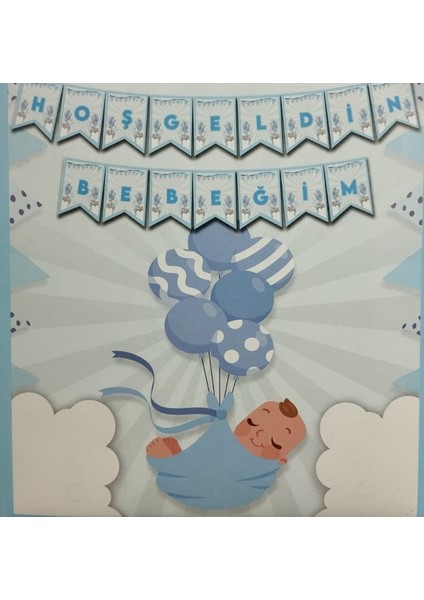 Hoşgeldin Mavi Kaliğrafi Banner