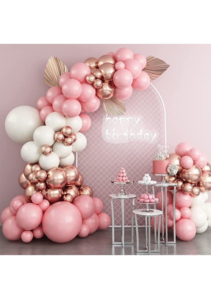 Macaron Pembe Balon Çelenk Kemer Karşılama Set fiyatları