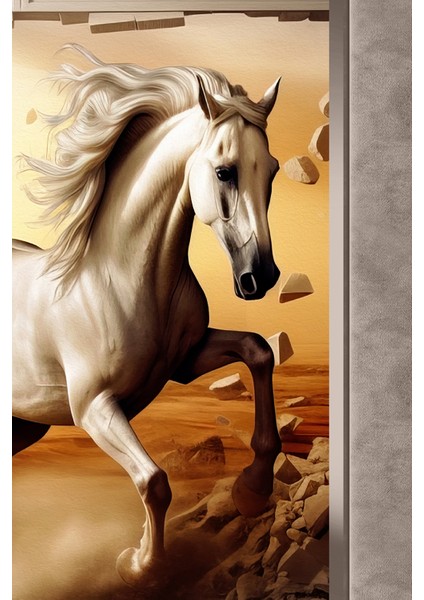 Özgürlük Atı - Dokulu Kumaş ve Mermer Efektli Tekstil Duvar Kağıdı modelleri