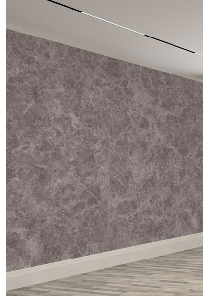 Kahverengi Dekoratif Taş Efektli Tekstil Duvar Kağıdı