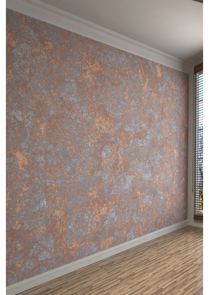 Endüstriyel Tarz Gri Bakır Efektli Tekstil Duvar Kağıdı fiyatları