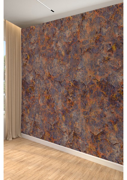 Pas Efektli Endüstriyel Taş Dokulu Tekstil Duvar Kağıdı fiyatları