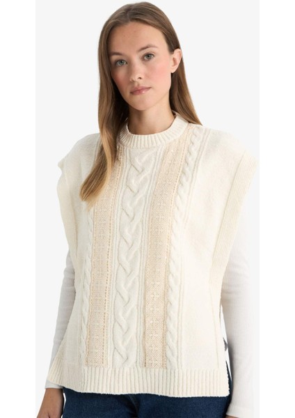 Regular Fit Bisiklet Yaka Triko Süveter F7390AX25AU indirimleri