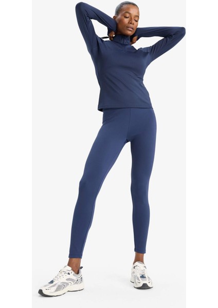 Fit Standart Fit Dik Yaka Fermuarlı İçi Yumuşak Tüylü Sporcu Uzun Kollu Tişört fırsatları