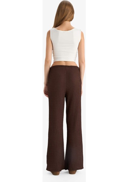 Wide Leg Cepli Normal Bel Standart Boy Bürümcük Pantolon F7659AX25AU