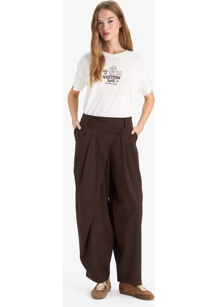 Baggy Fit Fermuarlı Normal Bel Standart Boy Pantolon F9191AX25AU