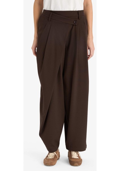 Baggy Fit Fermuarlı Normal Bel Standart Boy Pantolon F9191AX25AU fırsatları