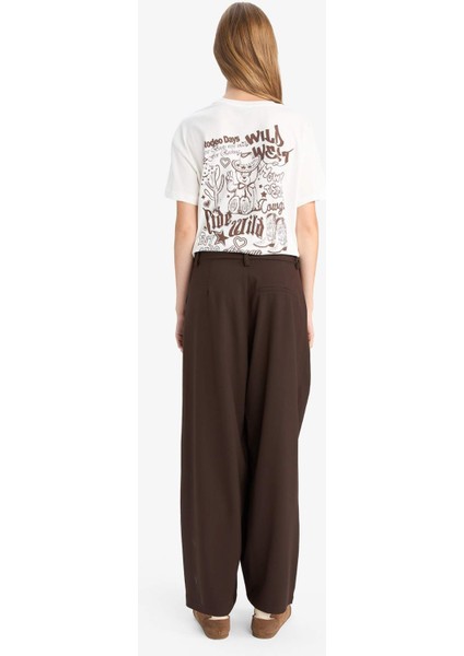 Baggy Fit Fermuarlı Normal Bel Standart Boy Pantolon F9191AX25AU