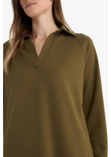 Regular Fit Kayık Yaka Uzun Kollu Tunik F9615AX25AU