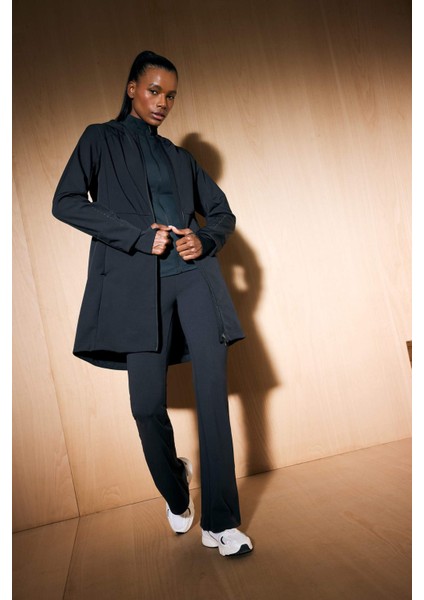 Fit Su Geçirmez Softshell Slim Fit Dar Kesim Kapüşonlu Fermuarlı Cepli Parka E5702AX25AU