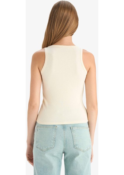 Fitted V Yaka Fitilli Kaşkorse Atlet G1346AX25AU