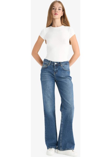 Düşük Bel Uzun Jean Yıkamalı Pantolon G1407AX25WN indirimleri