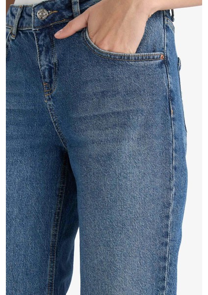 Düşük Bel Uzun Jean Yıkamalı Pantolon G1407AX25WN