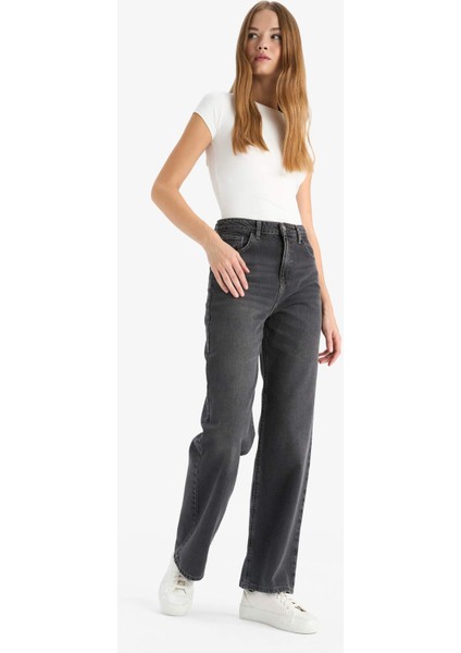 90's Wide Leg Yüksek Bel Uzun Jean Pantolon F2943AX25WN modelleri