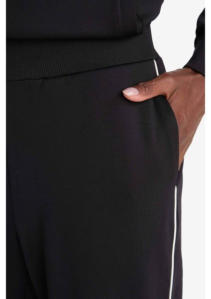 Fit Wide Leg Geniş Paça Cepli Biyeli Standart Boy İçi Yumuşak Tüylü Sporcu Pantolon F3846AX25AU