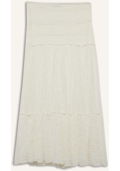 A Kesim Dantel Maxi Etek F6601AX25HS