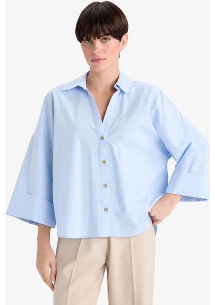 Poplin Uzun Kollu Gömlek G3163AX25AU modelleri