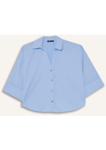 Poplin Uzun Kollu Gömlek G3163AX25AU
