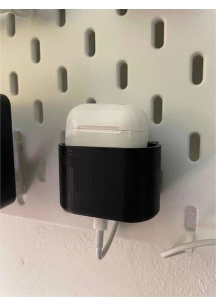 Ikea Skadis Pano Airpods 1-2 Tutucu Beyaz -Ikea Skadis Çok Amaçlı Pano Parçası