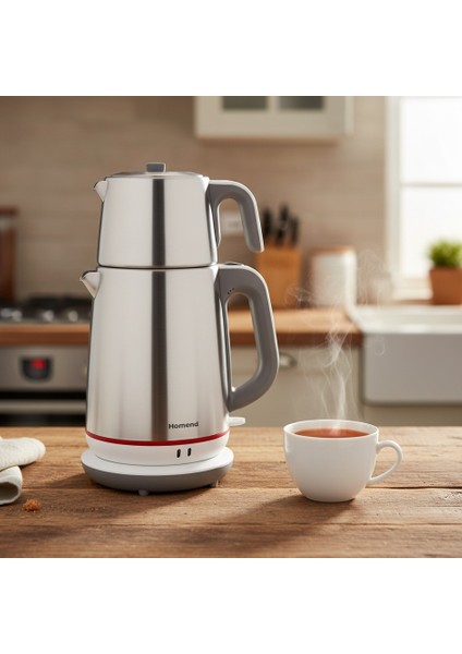 Royaltea 1710H Inox Beyaz Çay Makinesi