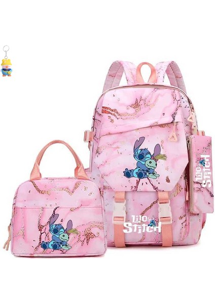 Stitch Öğrenci Okul Çantası, Hafif, Yük Azaltıcı, Birinci Ila Altıncı Sınıf Erkek ve Kız Çocukları Için Büyük Kapasiteli Sırt (Yurt Dışından)
