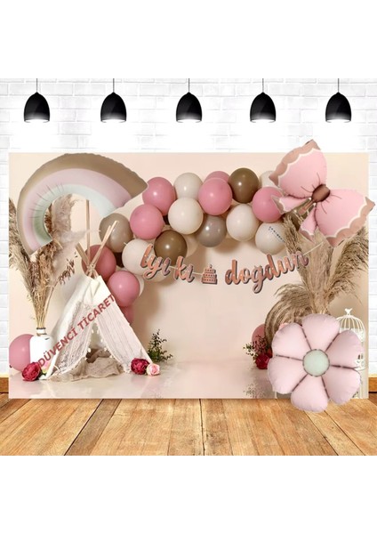 Pembe Papatya Folyolu Retro Balon Set fiyatları