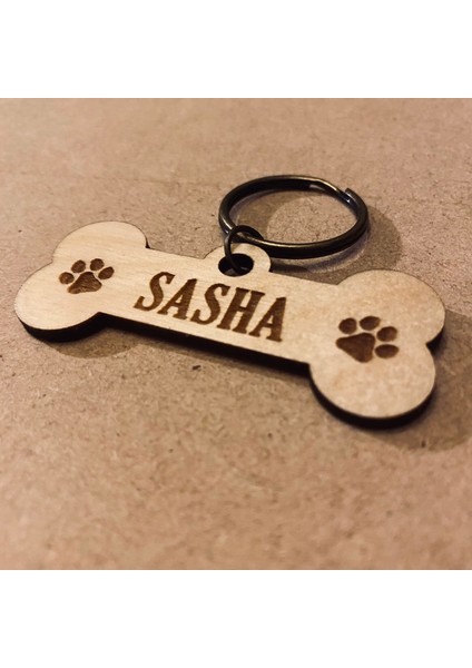 Kemik Şeklinde Ahşap Köpek Kedi Künyesi Anahtarlık fiyatları