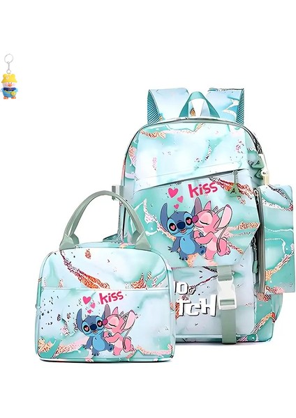 Stitch Öğrenci Okul Çantası, Hafif, Yük Azaltıcı, Birinci Ila Altıncı Sınıf Erkek ve Kız Çocukları Için Büyük Kapasiteli Sırt (Yurt Dışından)