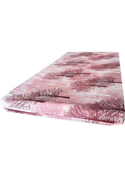 Çocuk Yatağı 60X120X6 cm Vip Oyun Parkı Sünger Yatak Bebek Yatağı-Pembe Ağaç