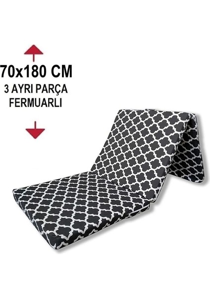 Katlanır Yer Yatağı Sünger Yatak Kara Çatı 70X180 Cm-6 cm Tek Kişilik modelleri