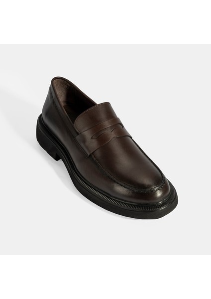 Erkek Kahve Deri Loafer indirimleri