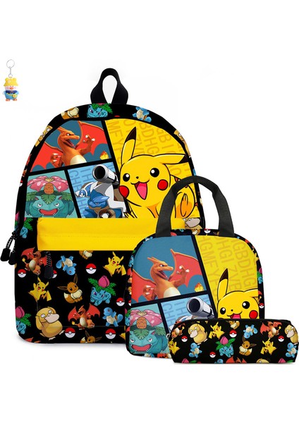 Karikatür Sırt Çantası Anime Öğrenci Okul Çantası Kalem Çantası Büyük Kapasiteli Taşınabilir (Yurt Dışından)