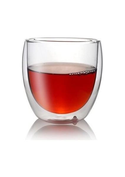 Borosilikat Cam Çift Katman Bardak 250 ml (ÇKB-250)