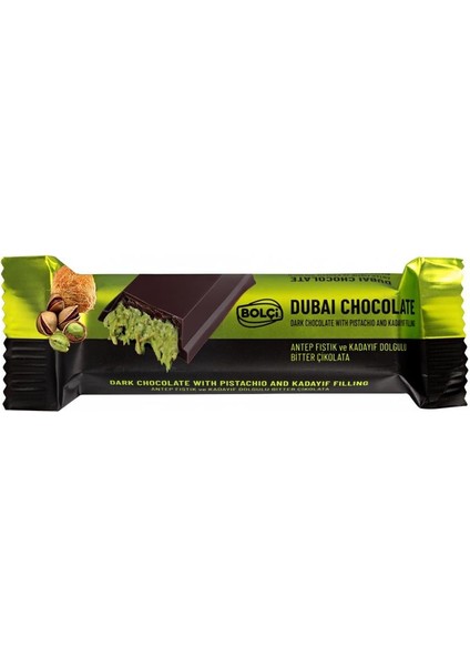 Dubai Çikolatası Fıstıklı Kadayıf Dolgulu Bitter Çikolata 30 gr 5`li fiyatları