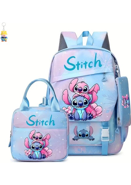 Stitch Öğrenci Okul Çantası, Hafif, Yük Azaltıcı, Birinci Ila Altıncı Sınıf Erkek ve Kız Çocukları Için Büyük Kapasiteli Sırt (Yurt Dışından)