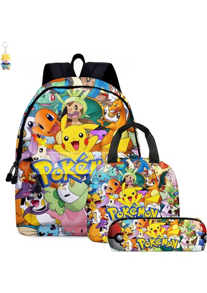 Karikatür Sırt Çantası Anime Öğrenci Okul Çantası Kalem Çantası Büyük Kapasiteli Taşınabilir (Yurt Dışından)