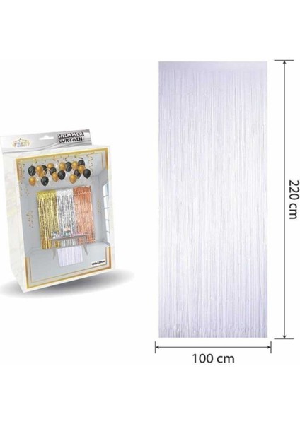 Lüks Kapı Perdesi Beyaz 100*220 cm M156