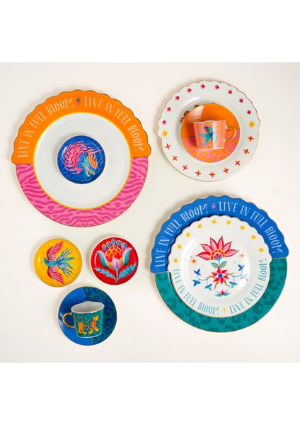Luohu Porselen Pasta Tabağı 20 cm Renkli fırsatları