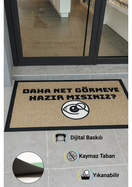 Isme Kişiye Firmaya Özel Dijital Baskılı Hoş Geldiniz Dükkan Önü Işyeri Kapı Önü Paspası 50X90CM