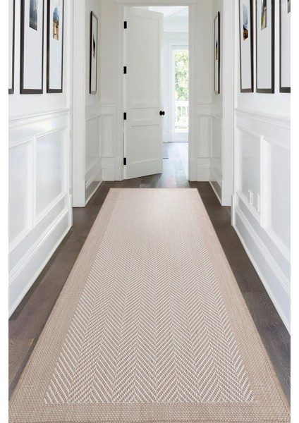 Norway Bej Krem Sisal Halı Nr1 Dokuma Hav Toz Vermez Yıkanabilir Mutfak Balkon Koridor Halısı Kilim