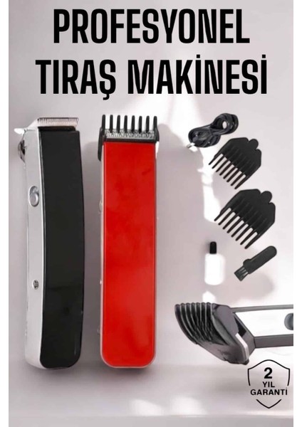 Paslanmaz Çelik Şarjlı Tıraş Makinesi Pratik ve Keskin Performans
