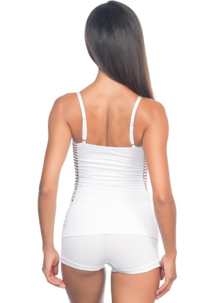 Beyaz Mı Emay 5037 Ip Askılı Fantazi Atlet Korse