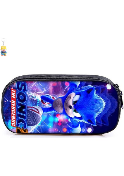 Sonic The Hedgehog 2 Ilköğretim ve Ortaokul Öğrencileri Kalem Çantası Film Çevresel Kalem Çantası Saklama (Yurt Dışından)
