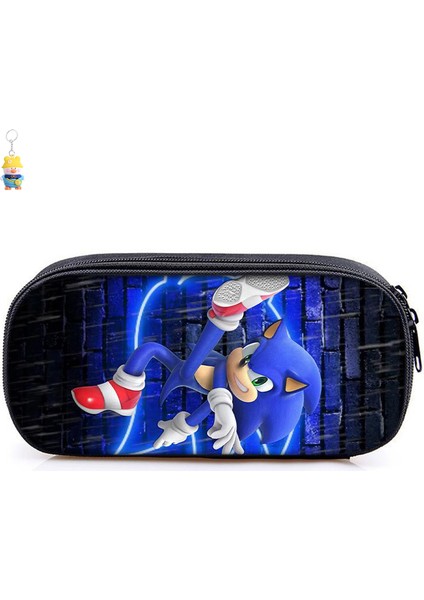 Sonic The Hedgehog 2 Ilköğretim ve Ortaokul Öğrencileri Kalem Çantası Film Çevresel Kalem Çantası Saklama (Yurt Dışından)