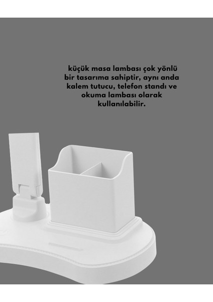 Ayarlanabilir Kısılabilir LED Masa Lambası | Entegre Kalemlik ve Telefon Tutucu Özellikli fiyatları